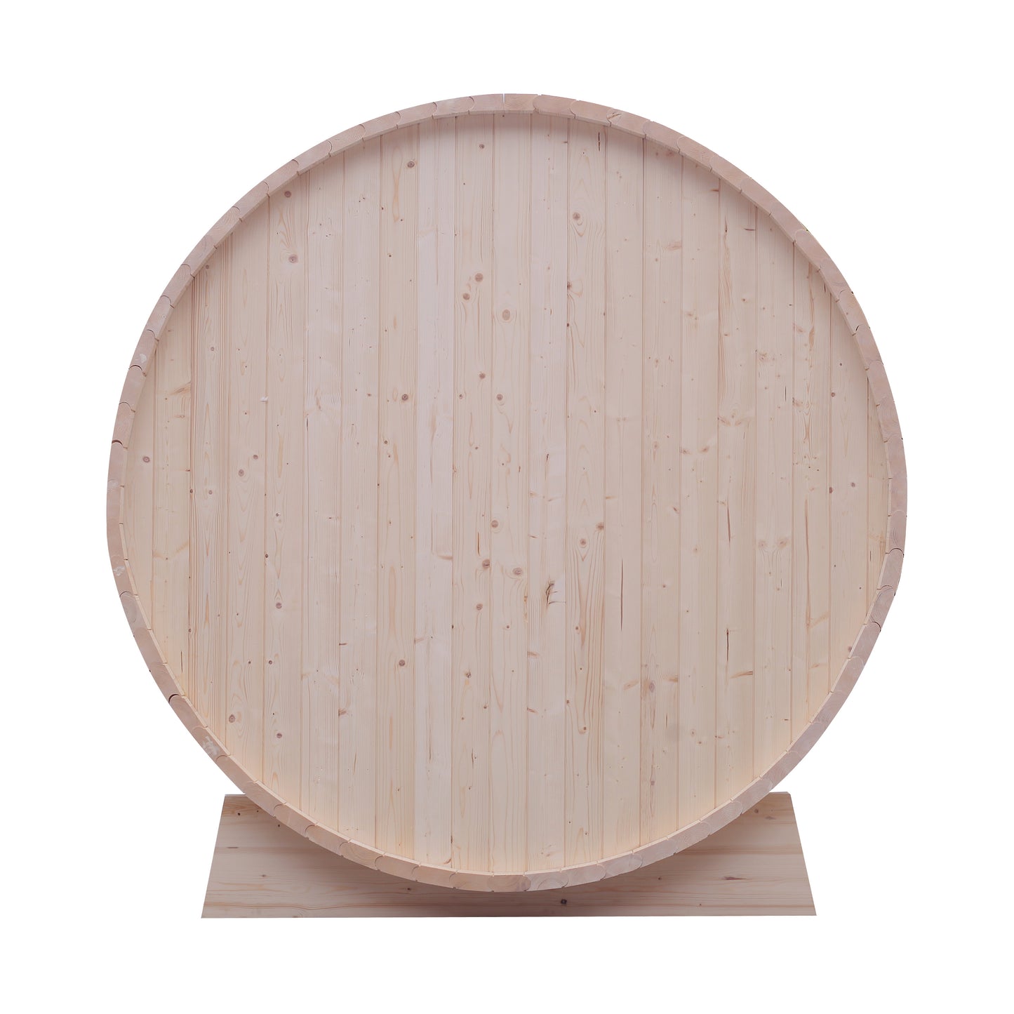Glass Front Barrel Sauna | Elegant Pine Outdoor Sauna