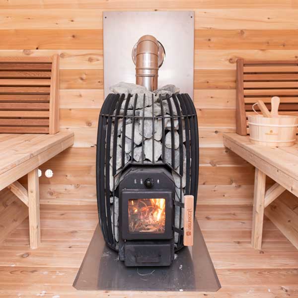 Leisurecraft TimberGlow Sauna Heater with Rocks and flat floor plate