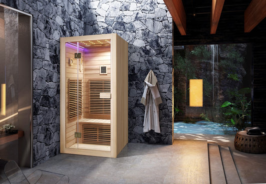 Comfortable Infrared Sauna with Mica Carbon Heater