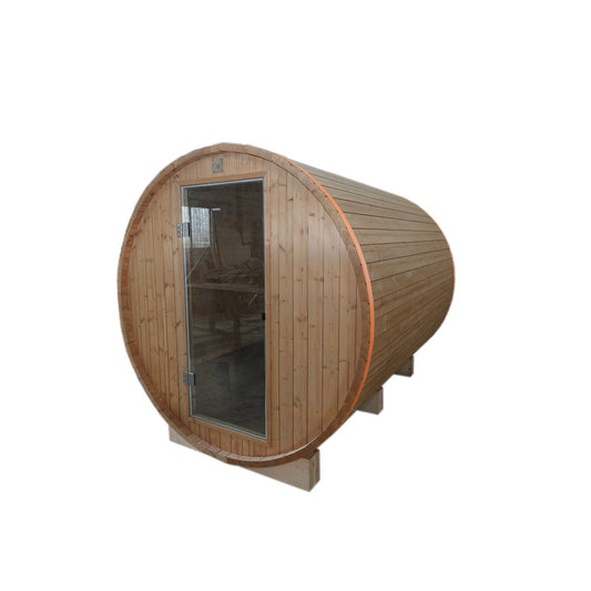 Classic Barrel Sauna | Glass Front & Back Design