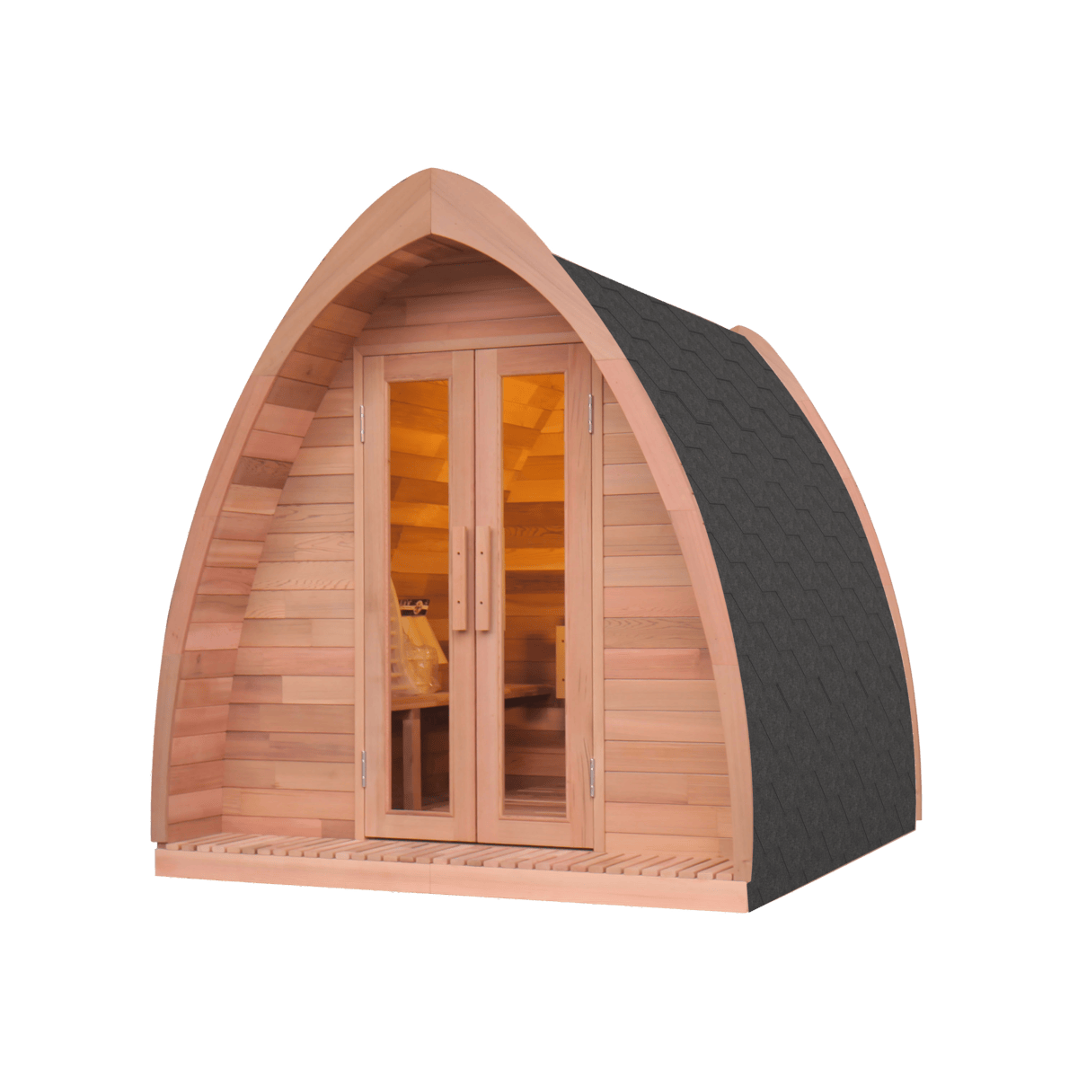 Luxury Pod Sauna | Unique Dome Design with Spruce Finish