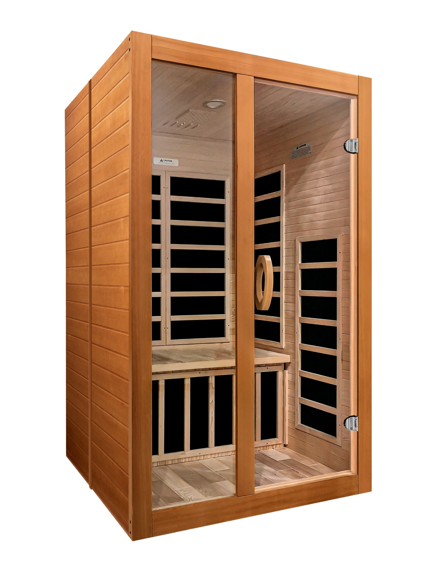Golden Designs Santiago Elite 2 Person Ultra Low EMF Infrared Sauna – DYN-6209-02 Elite