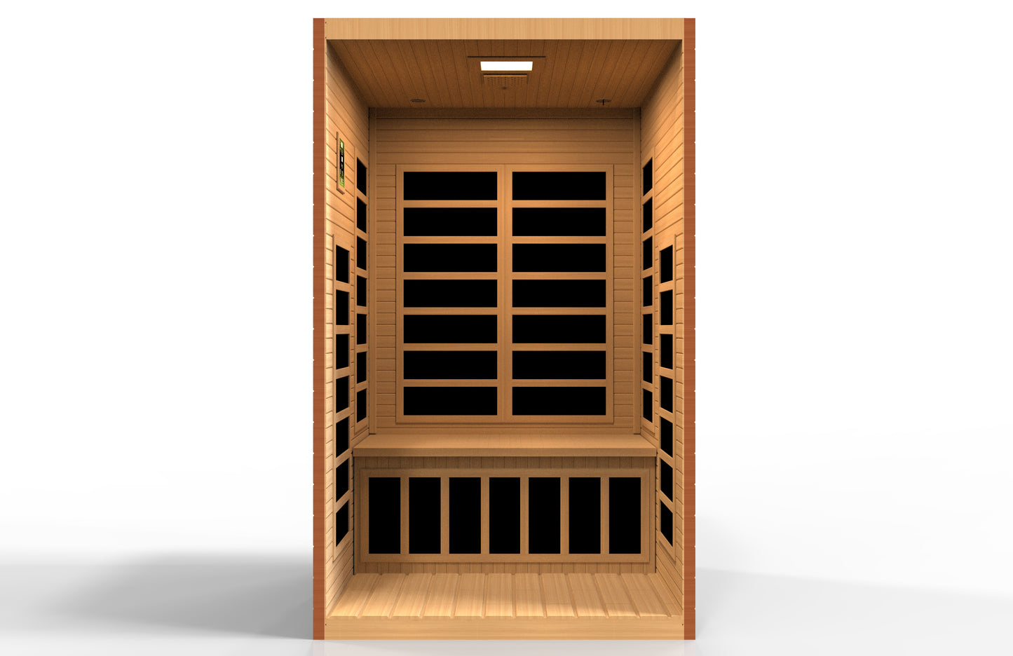 Golden Designs Santiago Elite 2 Person Ultra Low EMF Infrared Sauna – DYN-6209-02 Elite