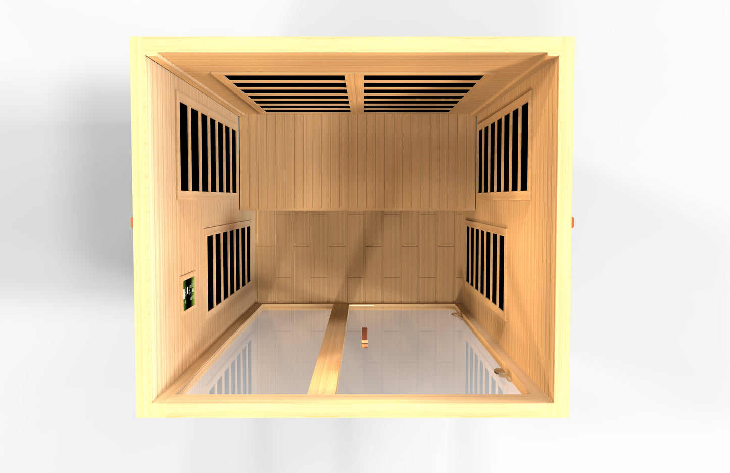 Golden Designs Santiago Elite 2 Person Ultra Low EMF Infrared Sauna – DYN-6209-02 Elite