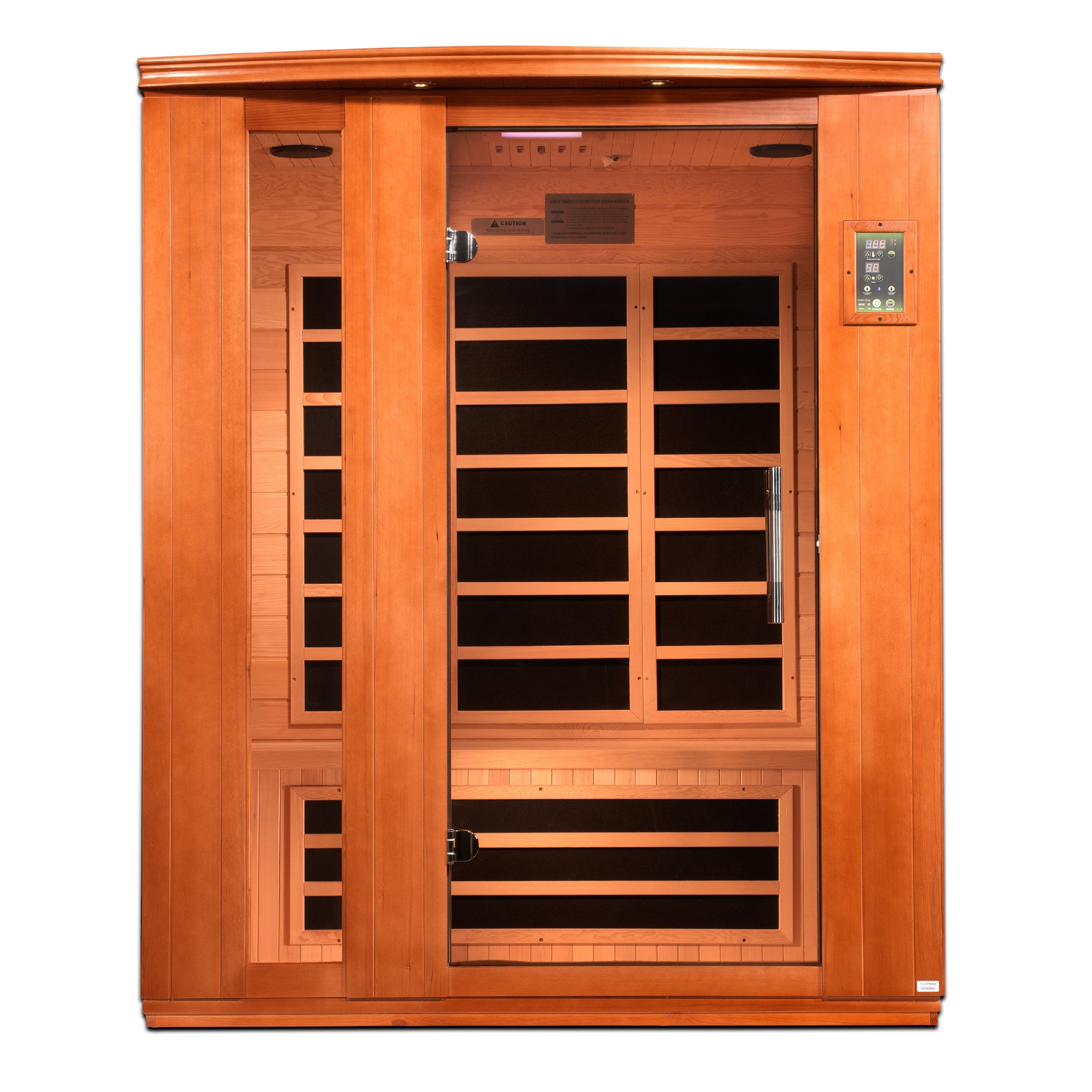 Golden Designs Lugano 3 Person Low EMF Infrared Sauna – DYN-6336-02 Elite