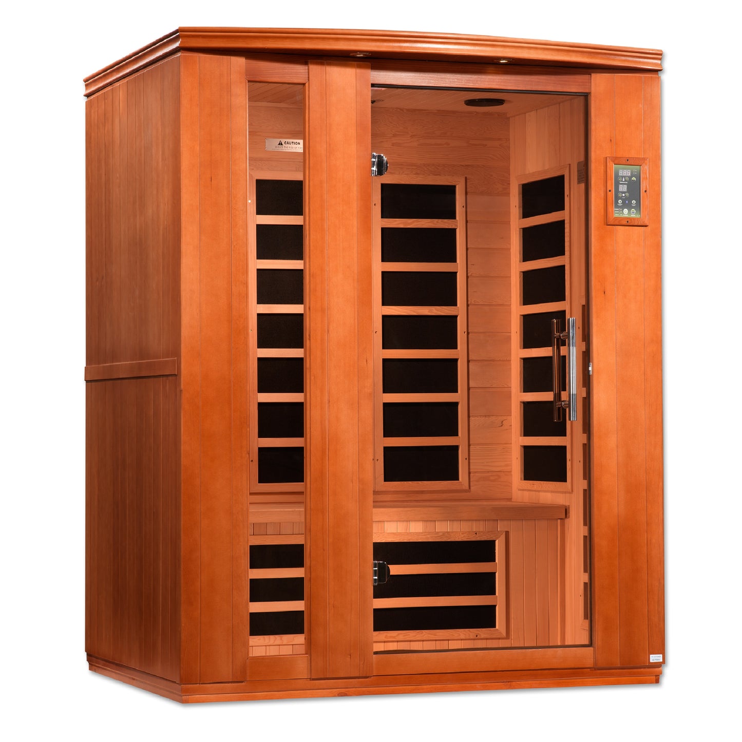 Golden Designs Lugano 3 Person Low EMF Infrared Sauna – DYN-6336-02 Elite