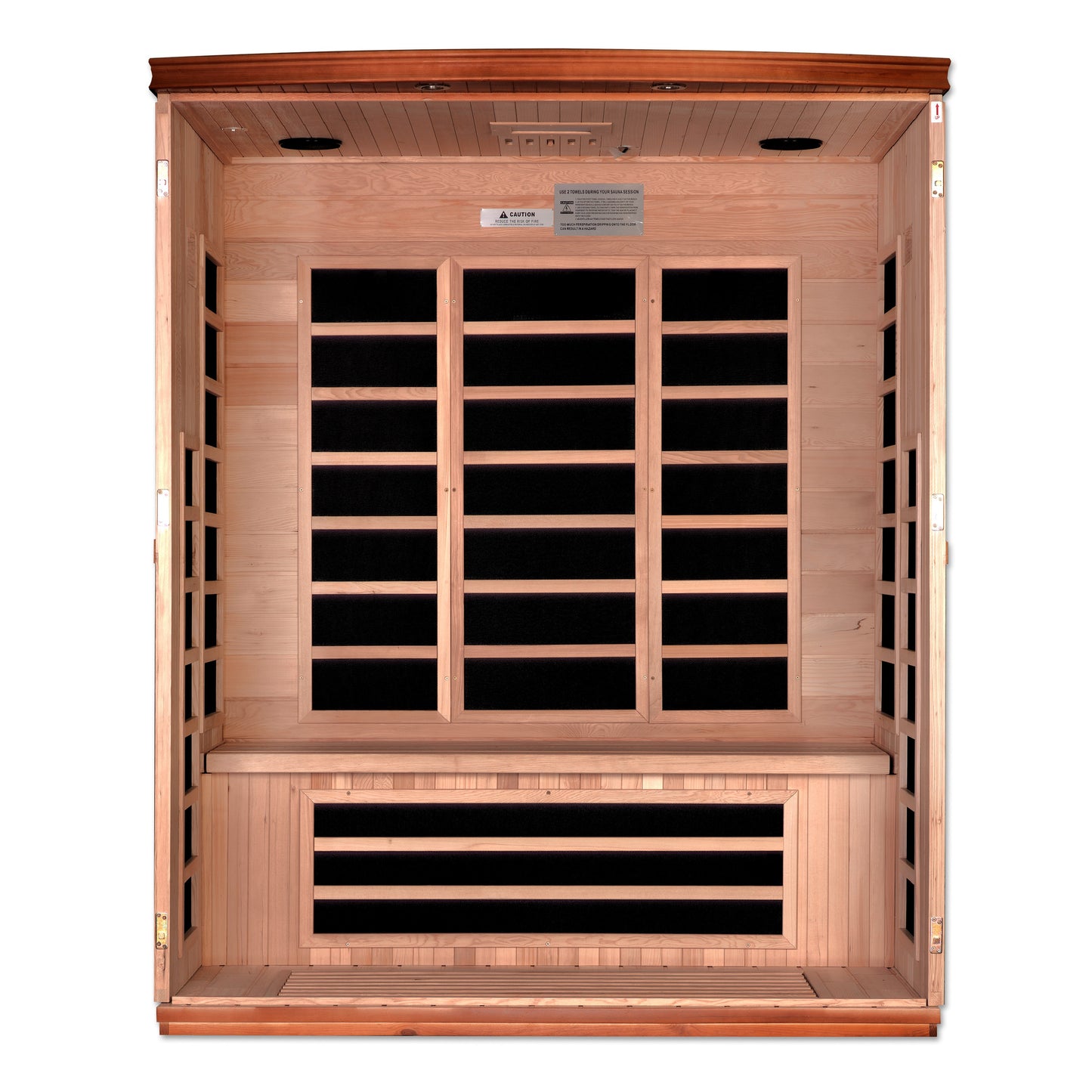 Golden Designs Lugano 3 Person Low EMF Infrared Sauna – DYN-6336-02 Elite