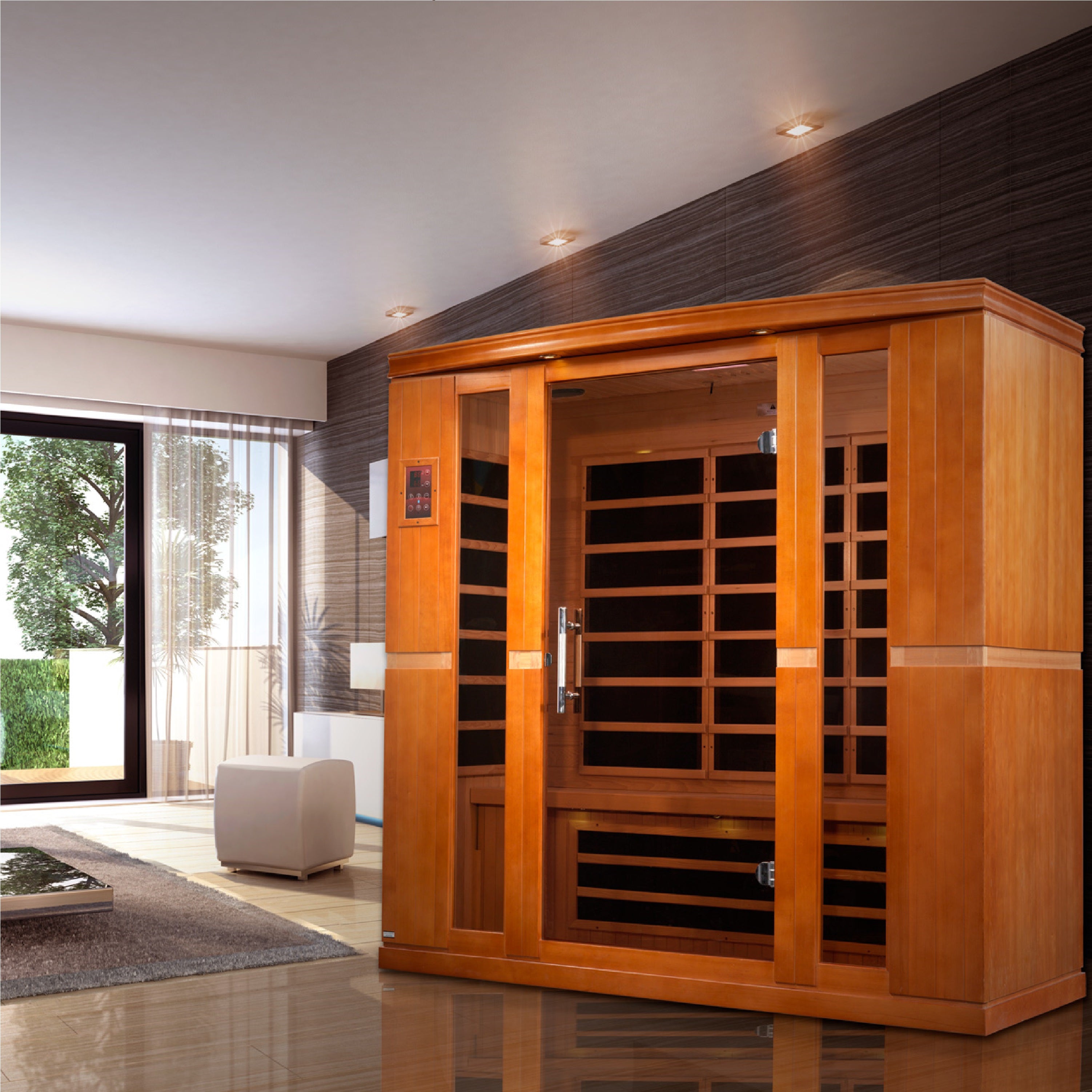 Golden Designs Bergamo 4 Person Low EMF Infrared Sauna – DYN-6440-01