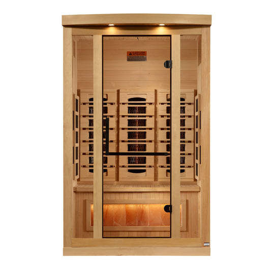 Golden Designs 2025 Reserve Edition Full Spectrum Infrared Sauna with Himalayan Salt Bar – GDI-8020-03