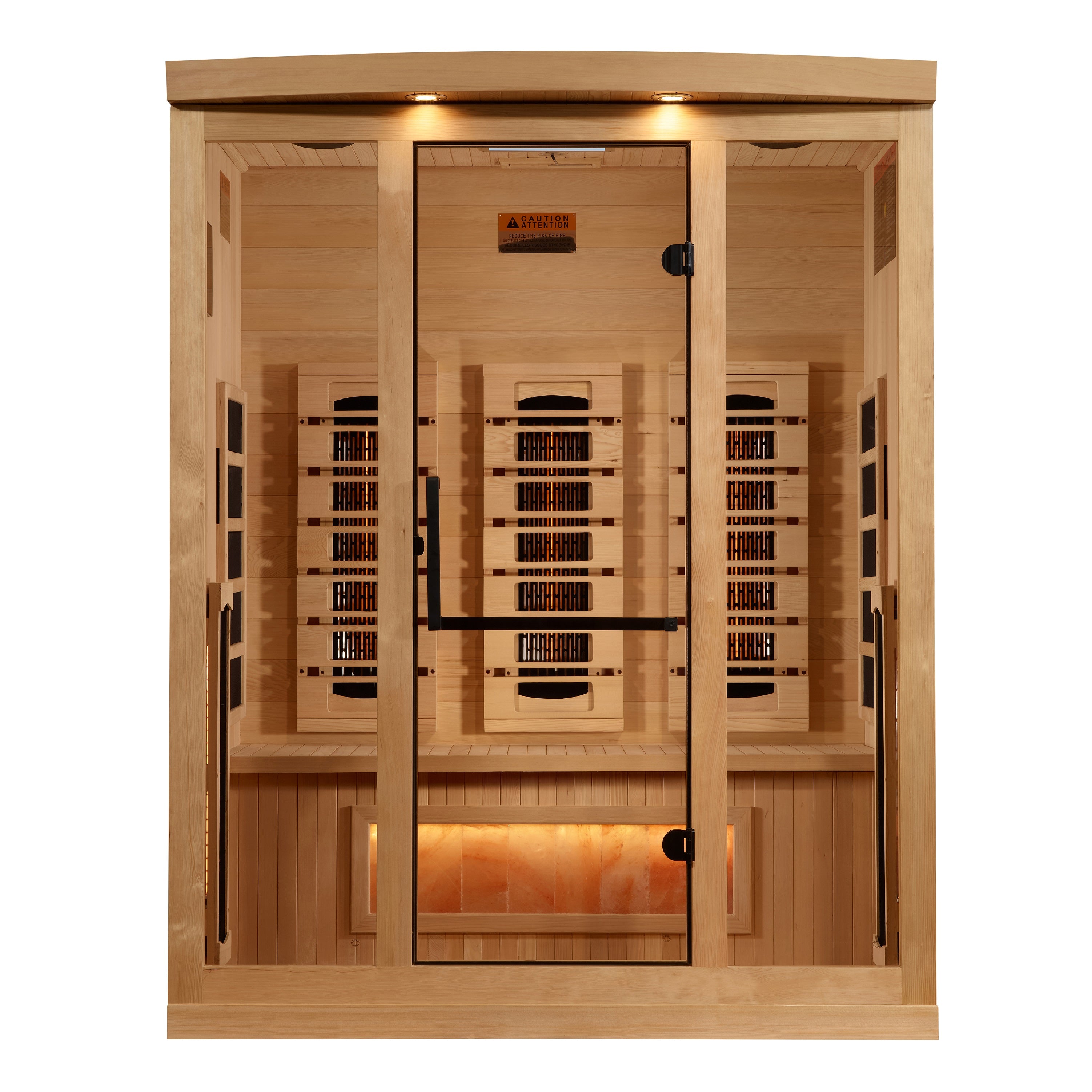 Golden Designs Reserve Edition Full Spectrum Infrared Sauna with Himalayan Salt Bar – GDI-8030-03