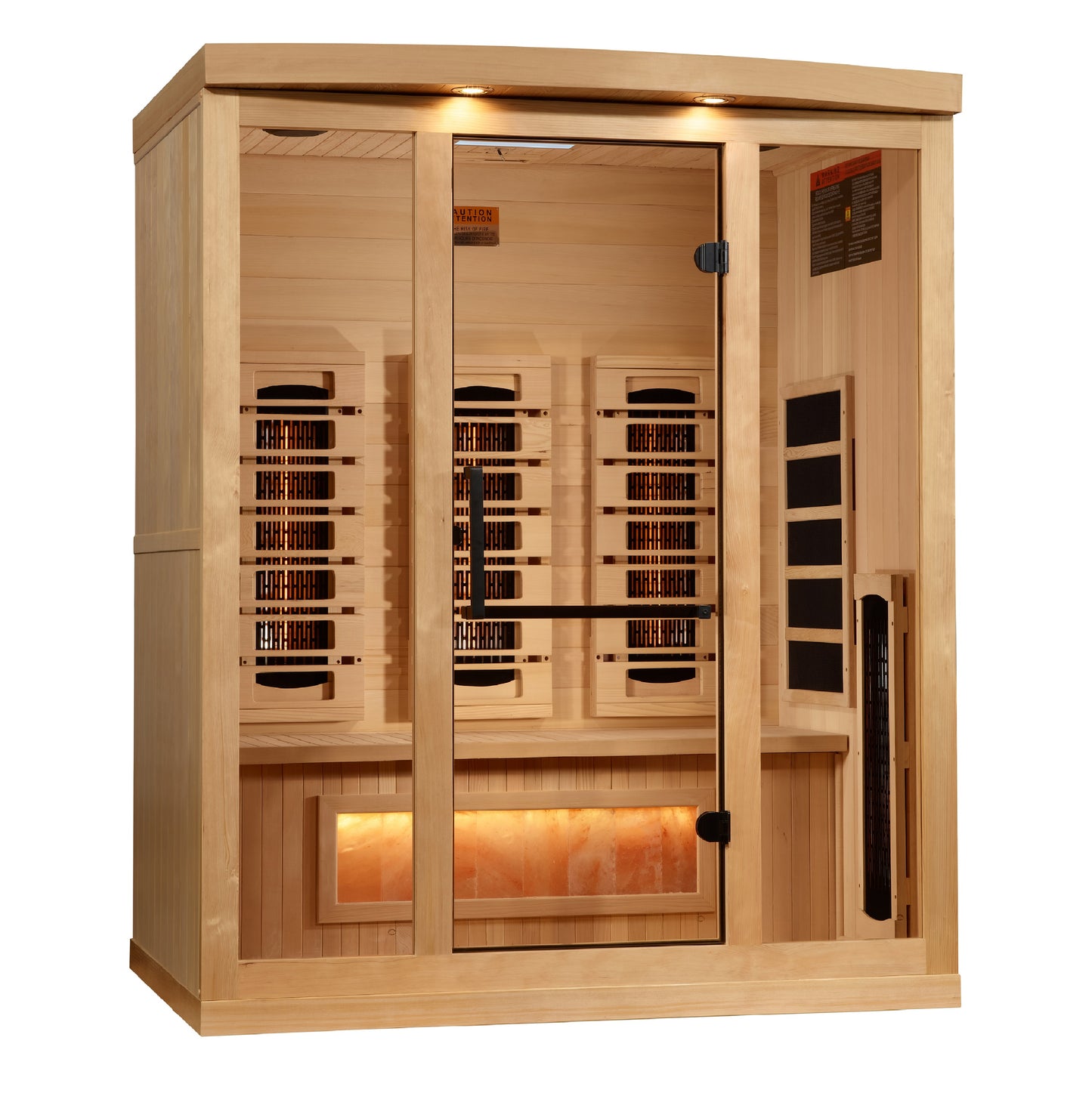 Golden Designs Reserve Edition Full Spectrum Infrared Sauna with Himalayan Salt Bar – GDI-8030-03