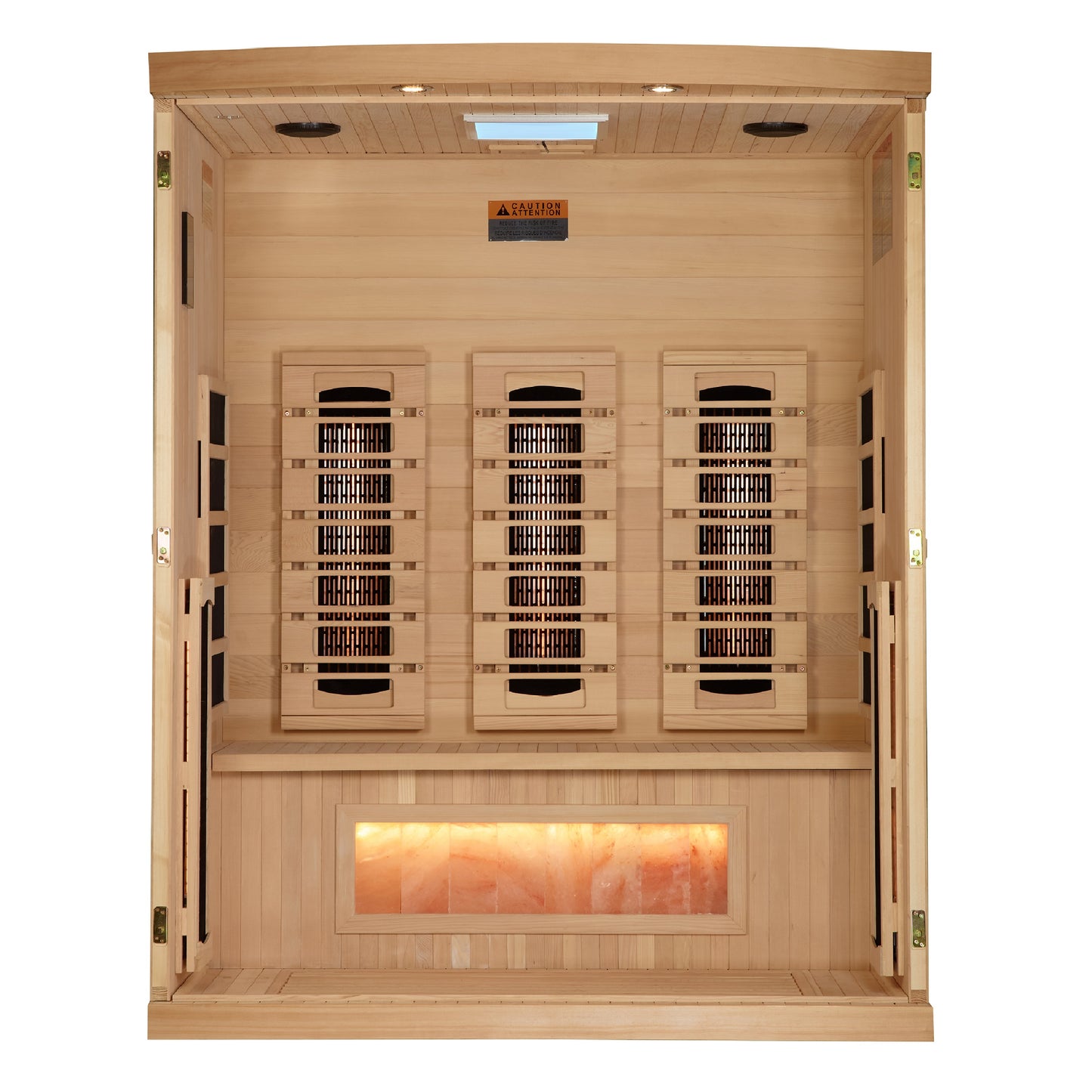 Golden Designs Reserve Edition Full Spectrum Infrared Sauna with Himalayan Salt Bar – GDI-8030-03