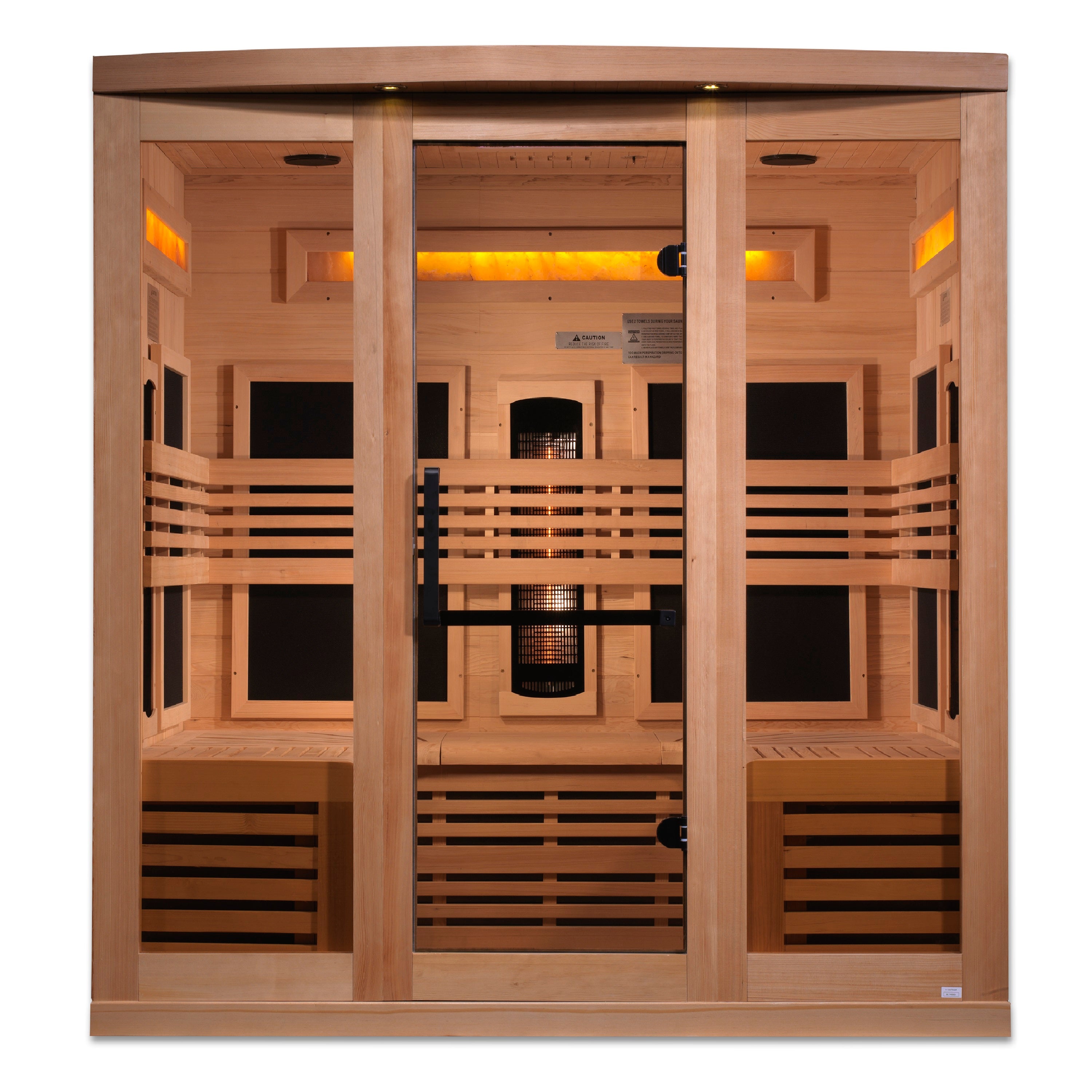 Golden Designs Reserve Edition Full Spectrum Infrared Sauna with Himalayan Salt Bar – GDI-8260-01