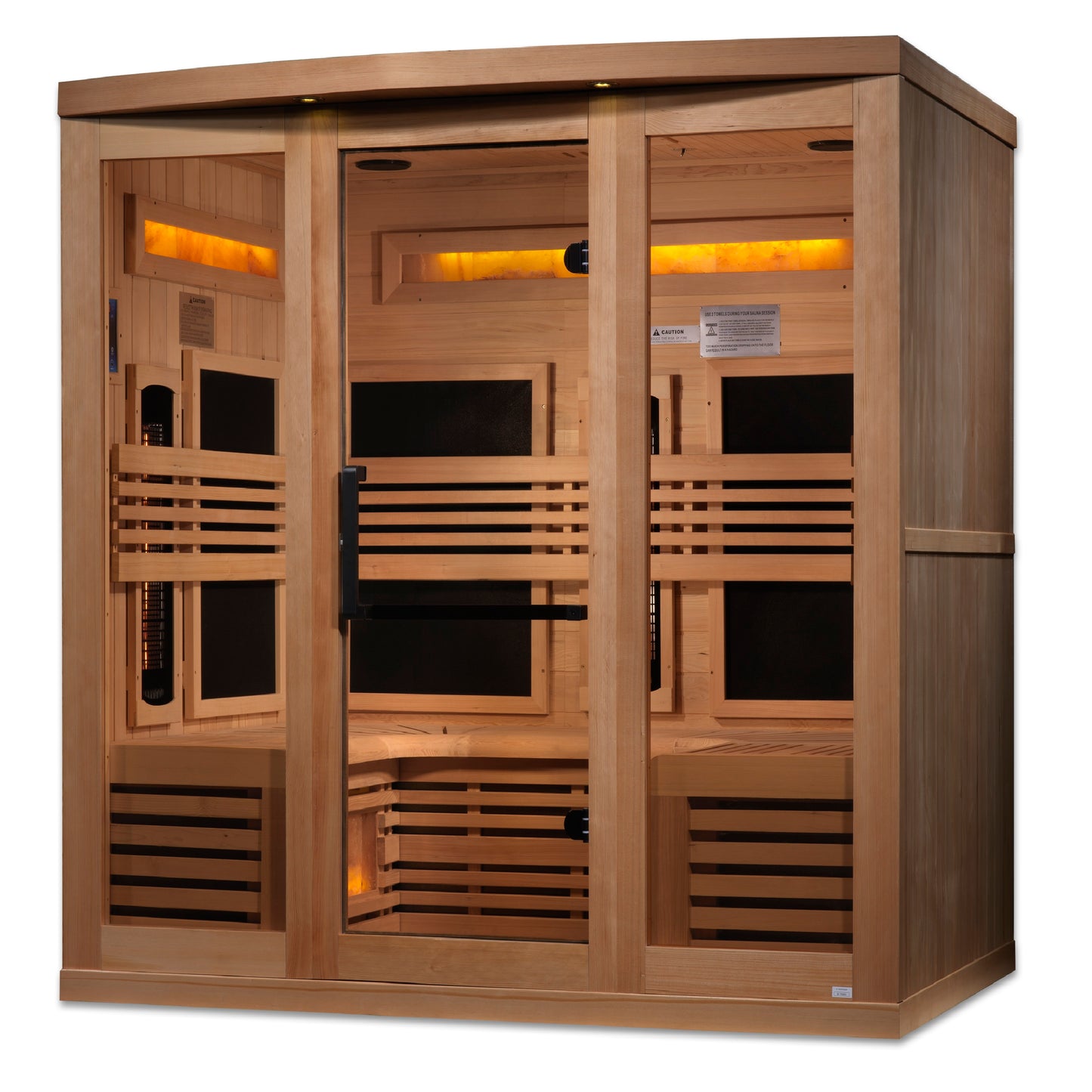 Golden Designs Reserve Edition Full Spectrum Infrared Sauna with Himalayan Salt Bar – GDI-8260-01