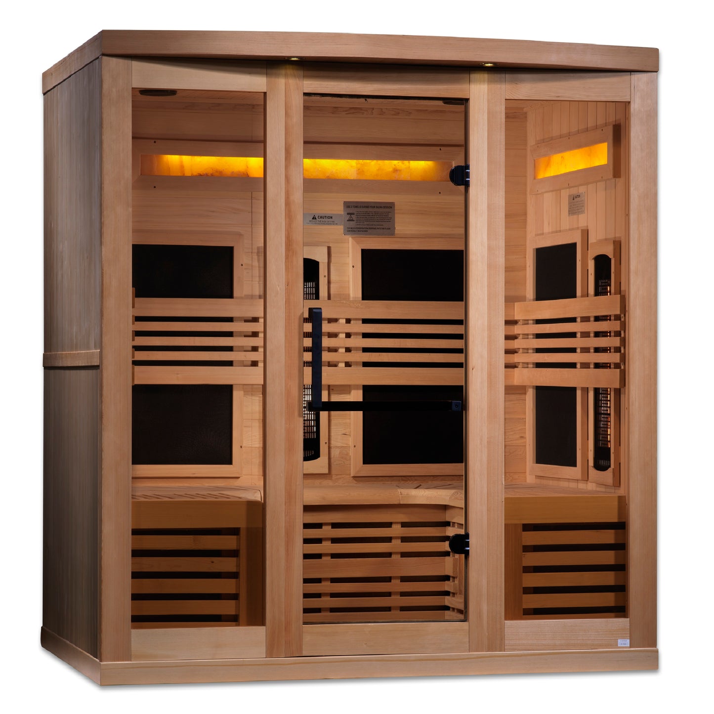 Golden Designs Reserve Edition Full Spectrum Infrared Sauna with Himalayan Salt Bar – GDI-8260-01