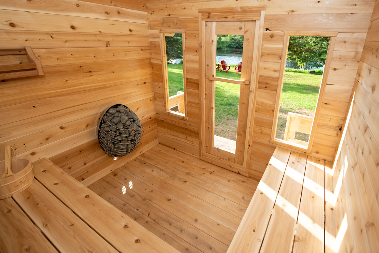 Dundalk Leisure Canadian Timber Georgian Cabin Sauna with Porch - CTC88PE