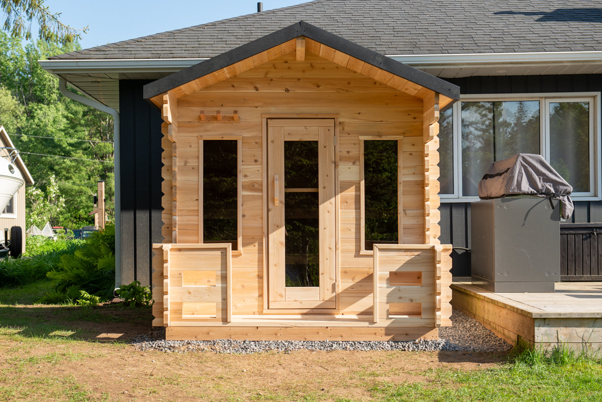 Dundalk Leisure Canadian Timber Georgian Cabin Sauna with Porch - CTC88PE