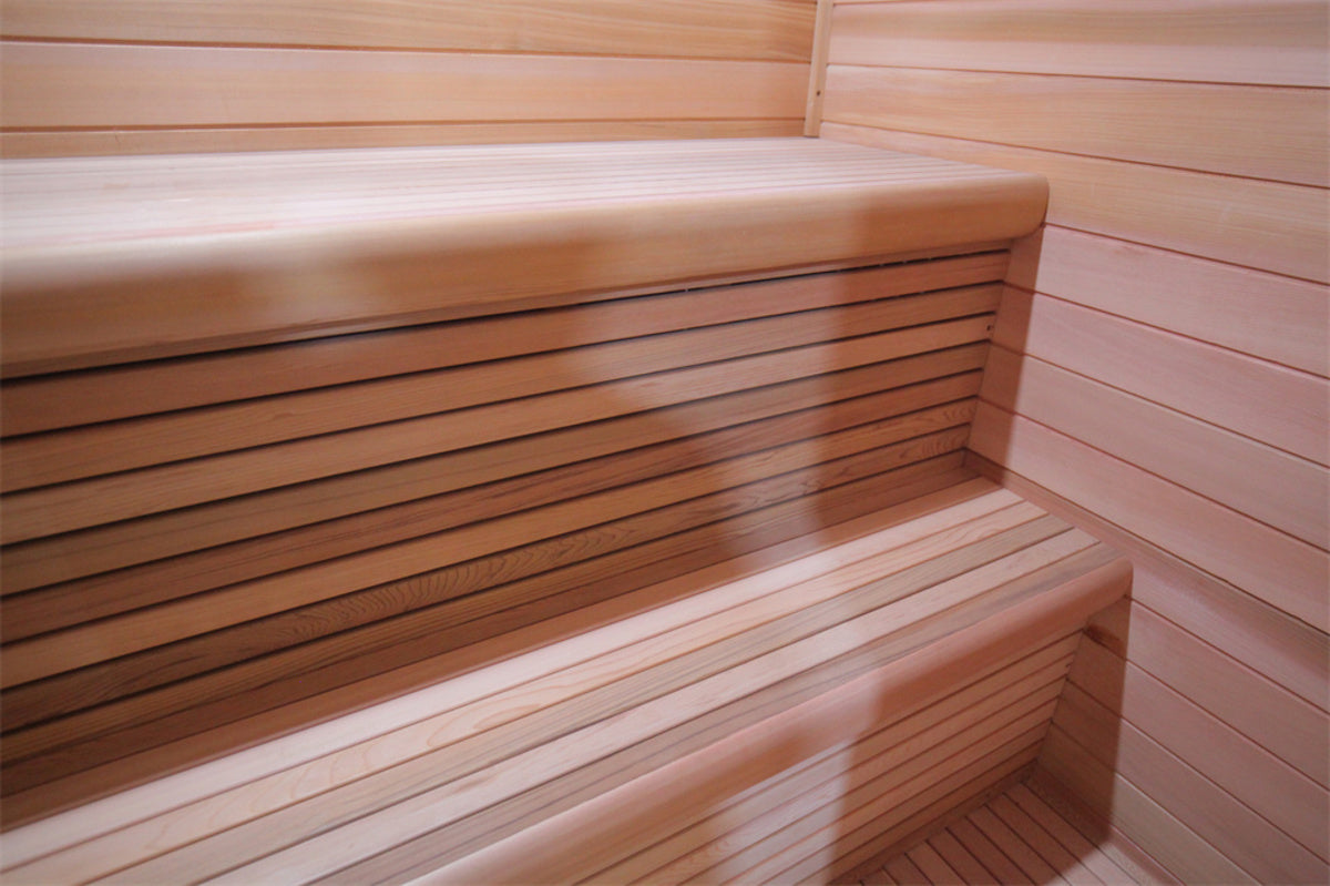 Contemporary Wooden Sauna | Slatted Exterior with Elegant Design