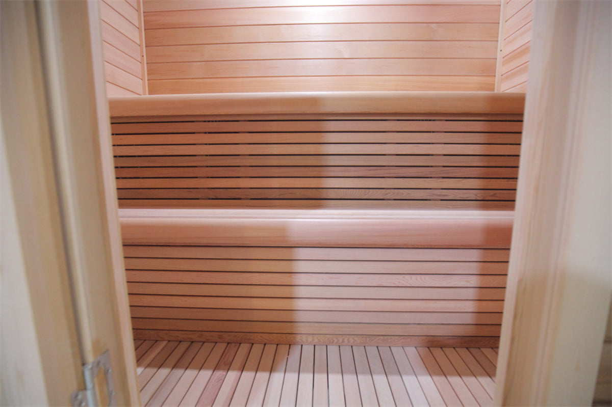 Contemporary Wooden Sauna | Slatted Exterior with Elegant Design