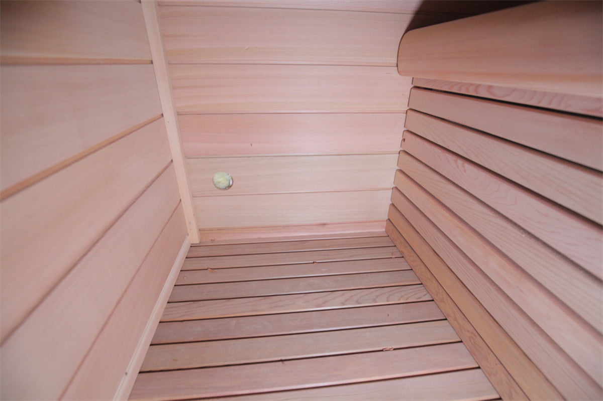 Contemporary Wooden Sauna | Slatted Exterior with Elegant Design