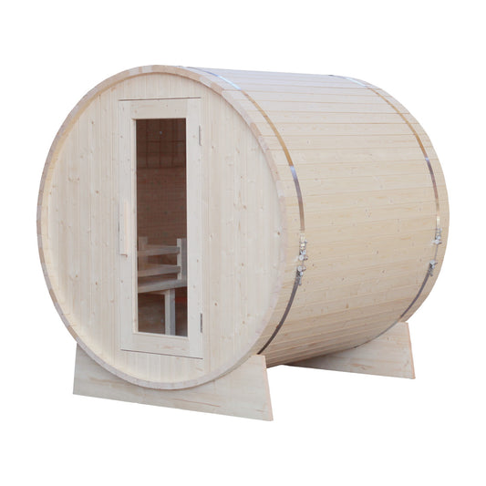 Luxury Natural Pine Barrel Sauna | Elegant Outdoor Sauna