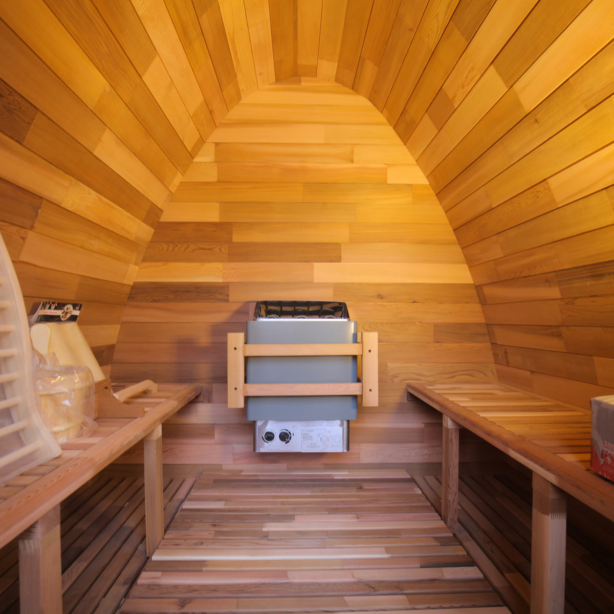 Luxury Pod Sauna | Unique Dome Design with Spruce Finish