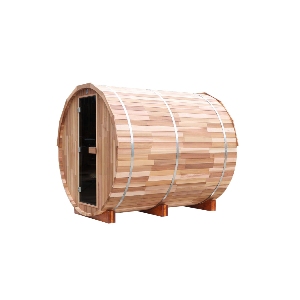 Luxury Barrel Sauna | Premium Outdoor Cedar Sauna with Complete Accessories