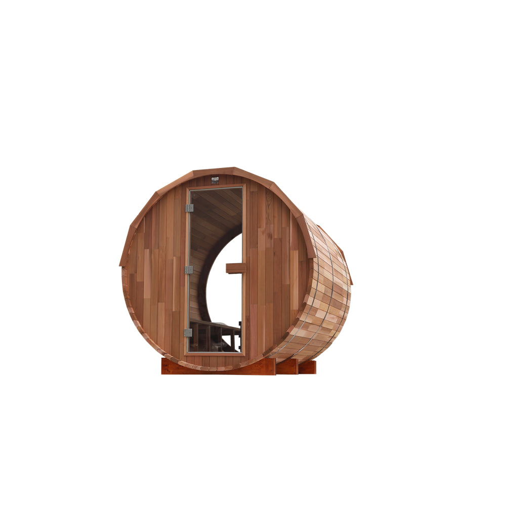Luxury Barrel Sauna | Premium Outdoor Cedar Sauna with Complete Accessories