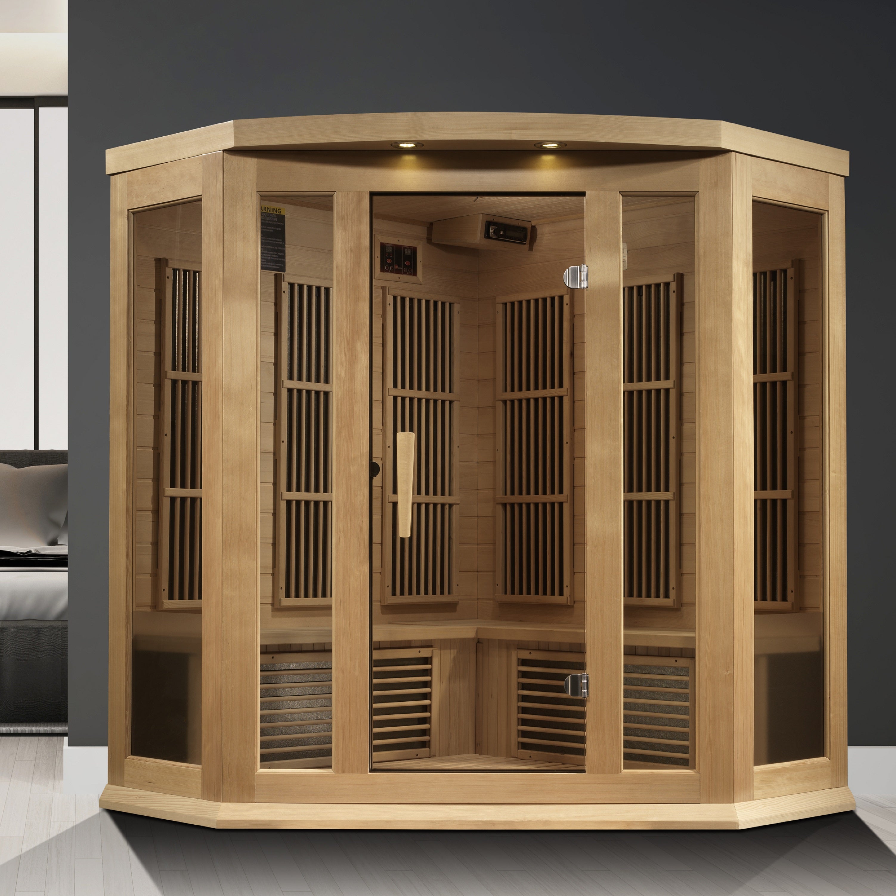 Maxxus Avignon Edition 3 Person Corner Infrared Sauna – MX-K356-01-ZF