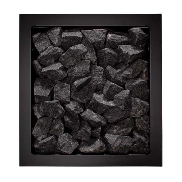 Narvi Kaamos 20 Wood Burning Heater with rocks and flat floor plate