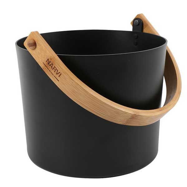 Narvi Black Sauna Bucket - AEC-LeisureCraft