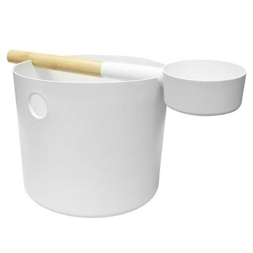 White Kolo Bucket with Ladle/Handle in Box - AEC-LeisureCraft