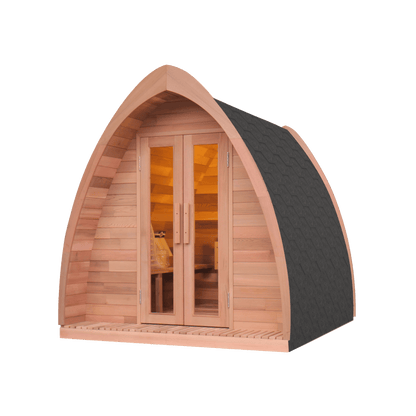 Luxury Pod Sauna | Unique Dome Design with Spruce Finish