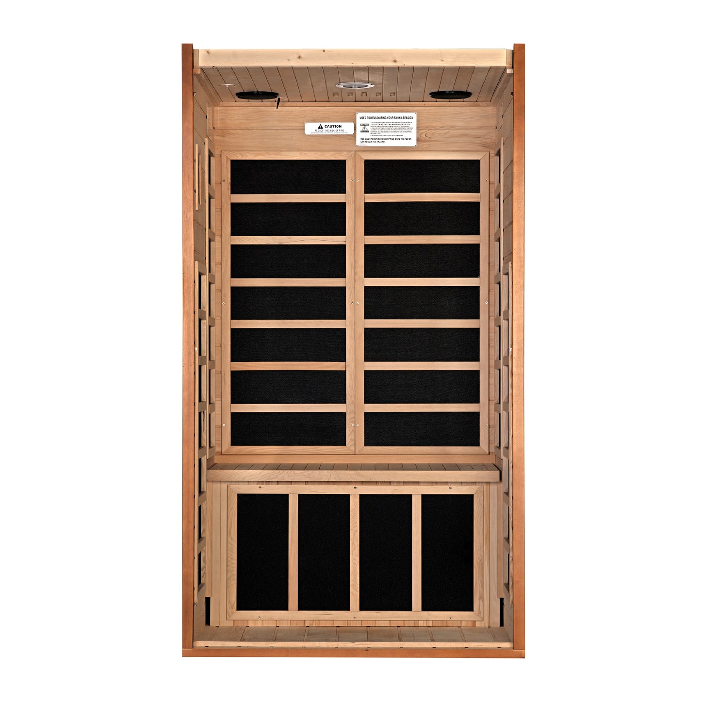 Golden Designs Avila Elite 1-2 Person Ultra Low EMF Infrared Sauna – DYN-6103-01 Elite
