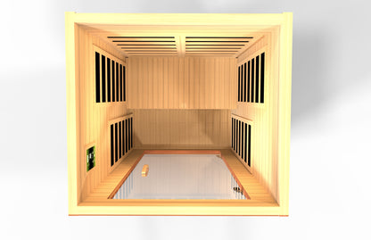 Golden Designs Avila Elite 1-2 Person Ultra Low EMF Infrared Sauna – DYN-6103-01 Elite