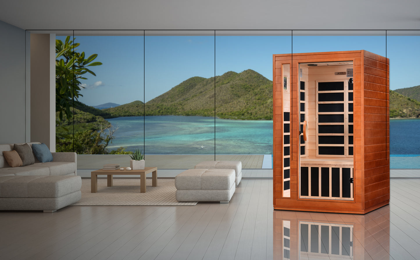Golden Designs Cordoba Elite 2 Person Low EMF Infrared Sauna – DYN-6203-01 Elite