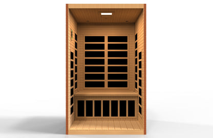 Golden Designs Santiago Elite 2 Person Ultra Low EMF Infrared Sauna – DYN-6209-02 Elite