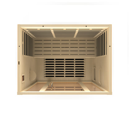 Golden Designs Vila 3 Person Ultra Low EMF Infrared Sauna – DYN-6315-02 Elite