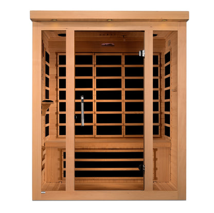 Golden Designs Vila 3 Person Ultra Low EMF Infrared Sauna – DYN-6315-02 Elite