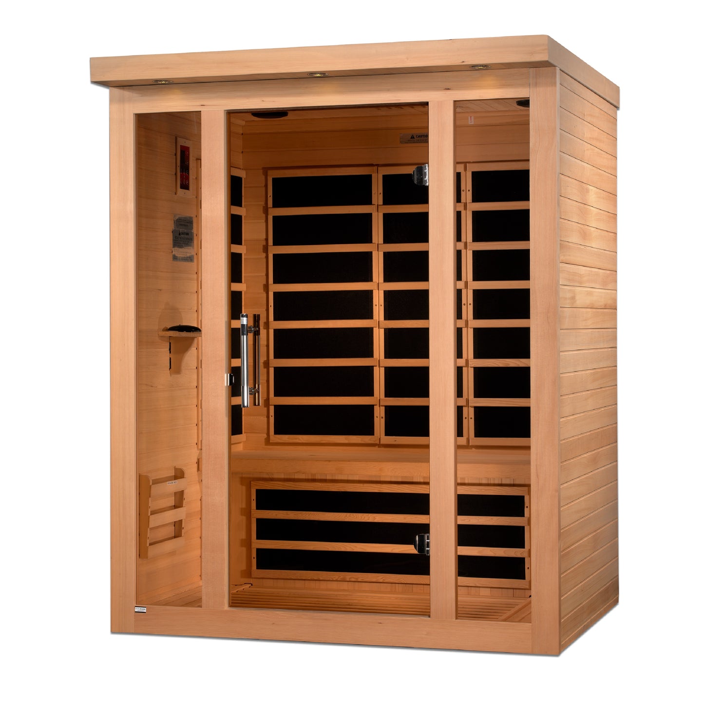 Golden Designs Vila 3 Person Ultra Low EMF Infrared Sauna – DYN-6315-02 Elite