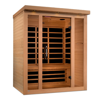 Golden Designs Vila 3 Person Ultra Low EMF Infrared Sauna – DYN-6315-02 Elite