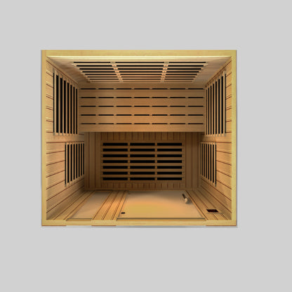 Golden Designs Lugano 3 Person Low EMF Infrared Sauna – DYN-6336-02 Elite