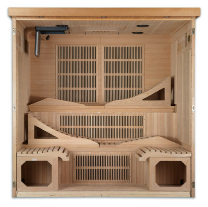 Golden Designs 6 Person Ultra Low EMF Infrared Sauna   GDI-6996-01  Elite