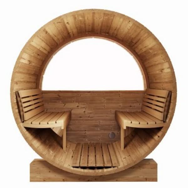 SaunaLife Model E6W 3 Person Sauna Barrel - Window