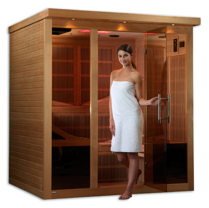 Golden Designs Monaco 6 Person Near Zero EMF Infrared Sauna – GDI-6996-01