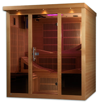 Golden Designs Monaco 6 Person Near Zero EMF Infrared Sauna – GDI-6996-01