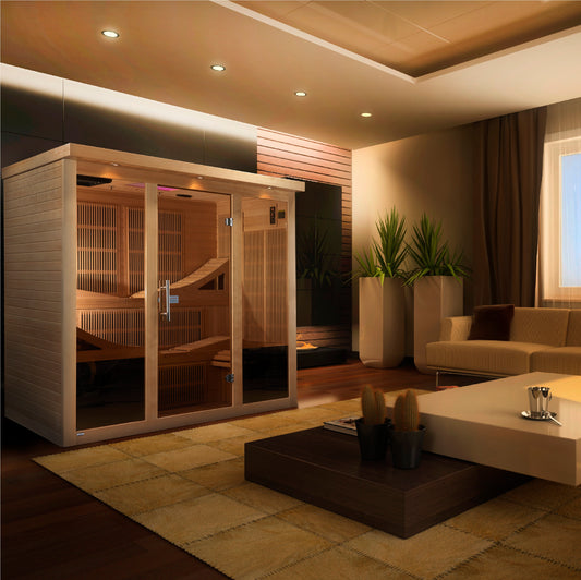 Golden Designs Monaco 6 Person Near Zero EMF Infrared Sauna – GDI-6996-01