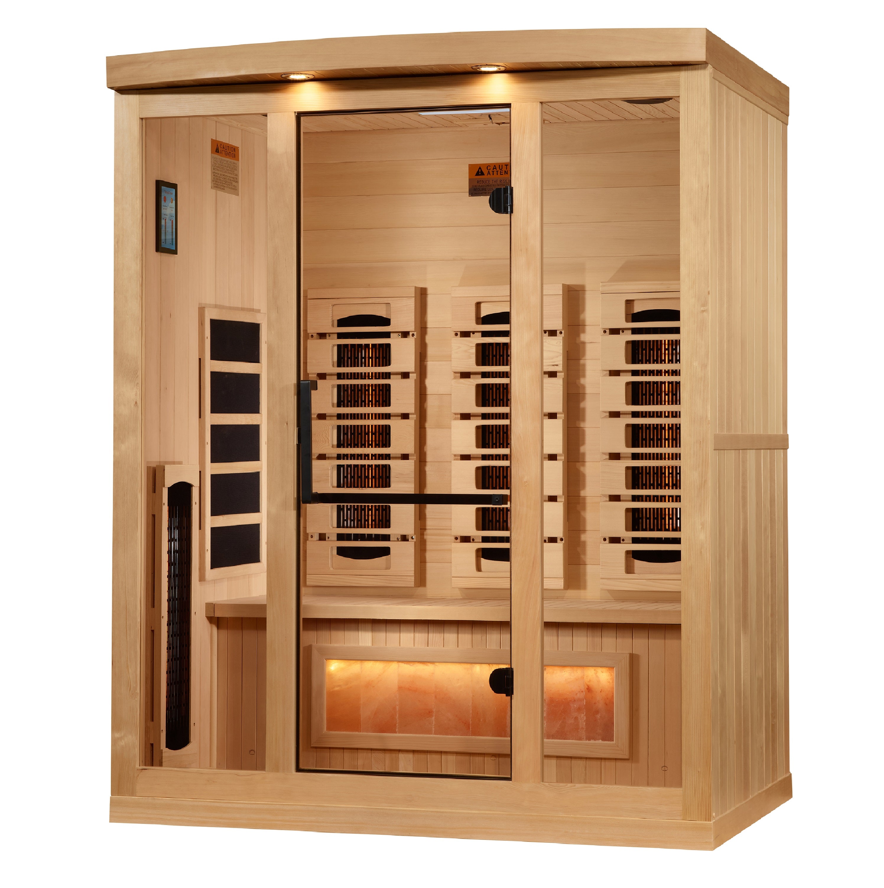 Golden Designs Reserve Edition Full Spectrum Infrared Sauna with Himalayan Salt Bar – GDI-8030-03