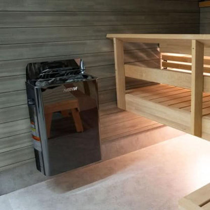 Harvia SW60 The Wall 6kW Electric Sauna Heater - Black Stainless Steel