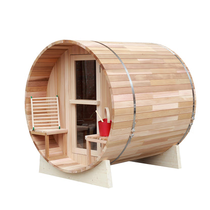 Luxury Full-Glass Barrel Sauna | Premium Outdoor Sauna